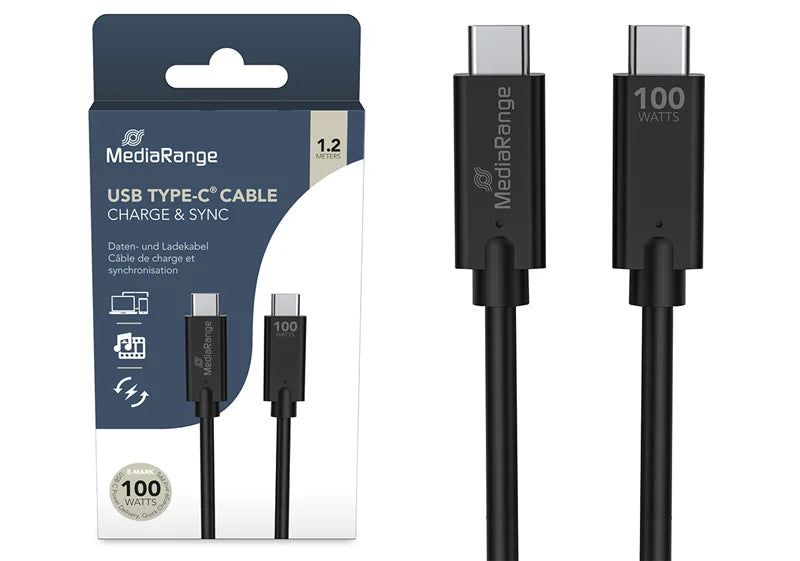 MediaRange USB Type-C cable with packaging on a white background