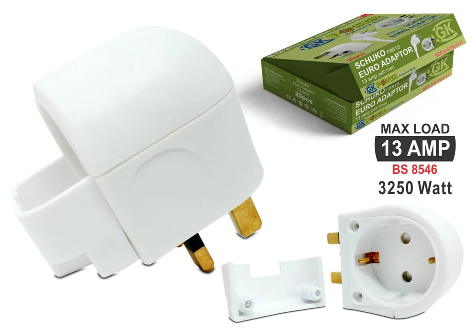 GK POWER F8813 Schuko BOX Euro Adaptor
