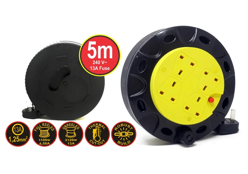GK POWER 4 Ways Reel-5M-EXGB-5A