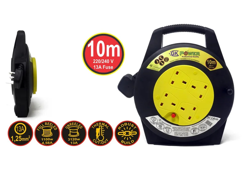 GK POWER 4 Ways Reel-10M-EXGB-10A