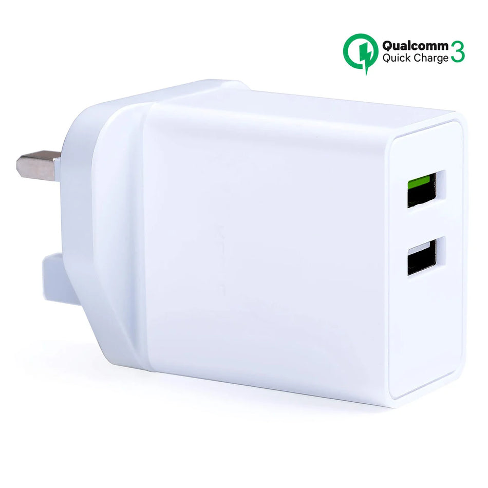 Φορτιστής USB ΤΑΧΕΙΑΣ ΦΟΡΤΙΣΗΣ 2 Θυρών 5V - 5,4A - 06Q2