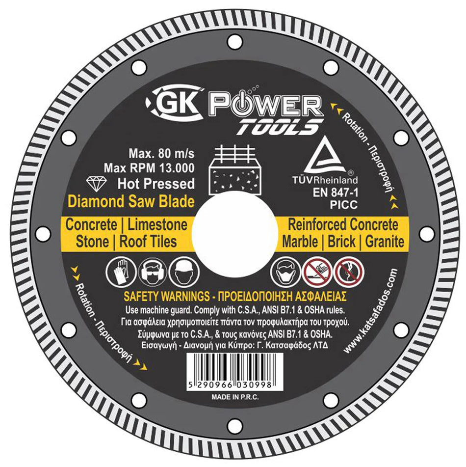 GK POWER Hot Pressed Diamond Saw Blade