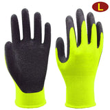 GLOVES Pro-Tekker LX388 (LA304) POLYESTER LINER BLACK WRINKLED WITH LATEX COATING