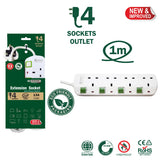 GK POWER - 4 Ways Extension with Switches Eco Packaging