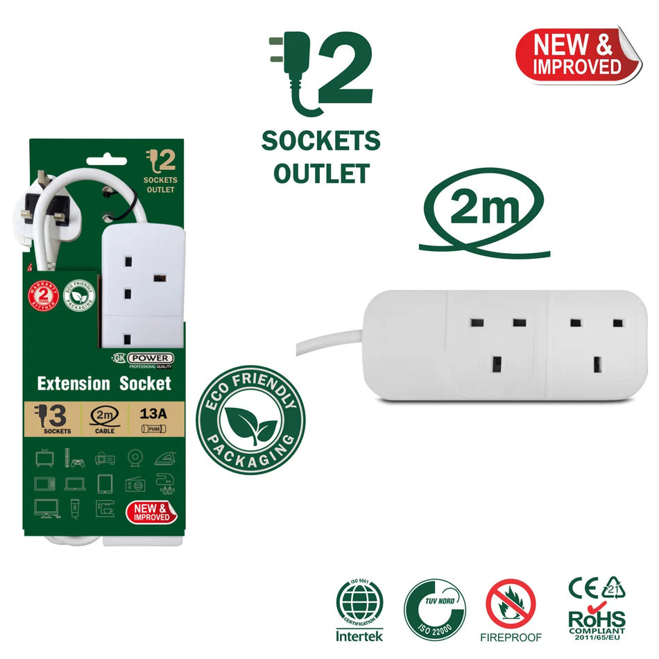 GK POWER - 2 Ways Extension without Switches Eco Packaging