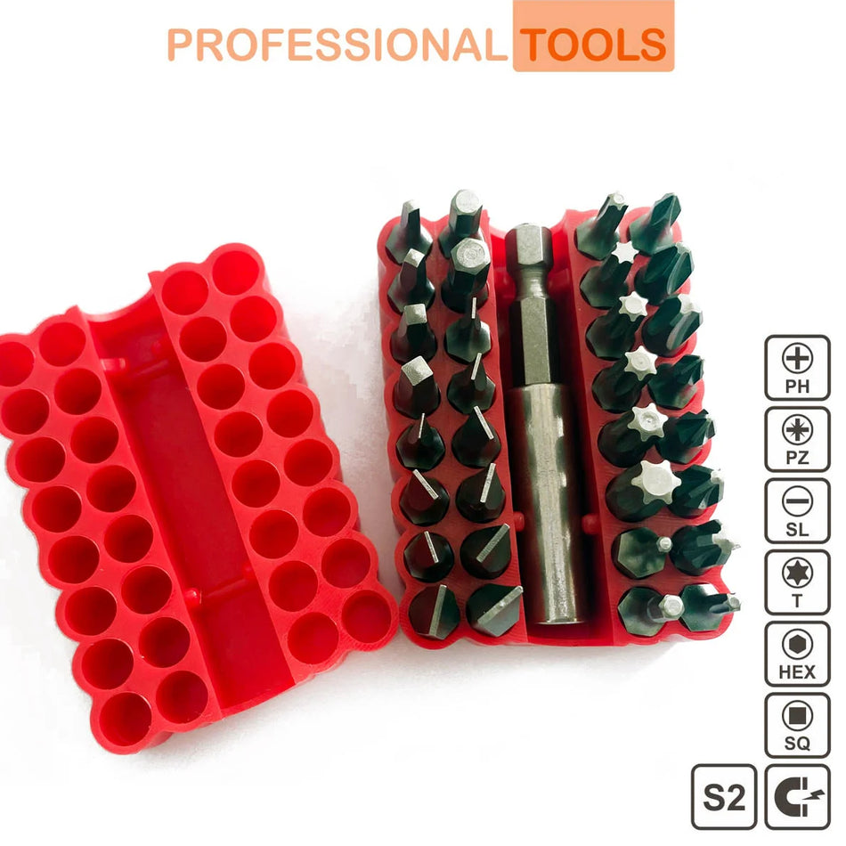 GK HARDWARE 33pcs Screwdriver Bit Set - TH033-01
