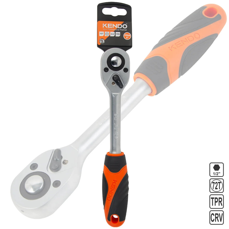 KENDO 16121 Ratchet Handle 1/2" Dr.