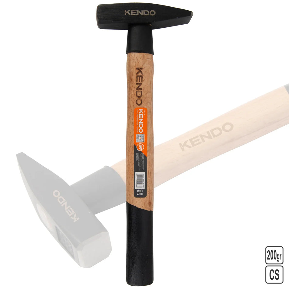 KENDO 25275 Machinist Hammer, Wooden Handle (Extended Sizes)