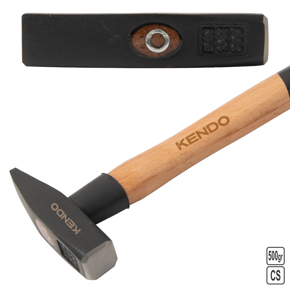 KENDO 25275 Machinist Hammer, Wooden Handle (Extended Sizes)