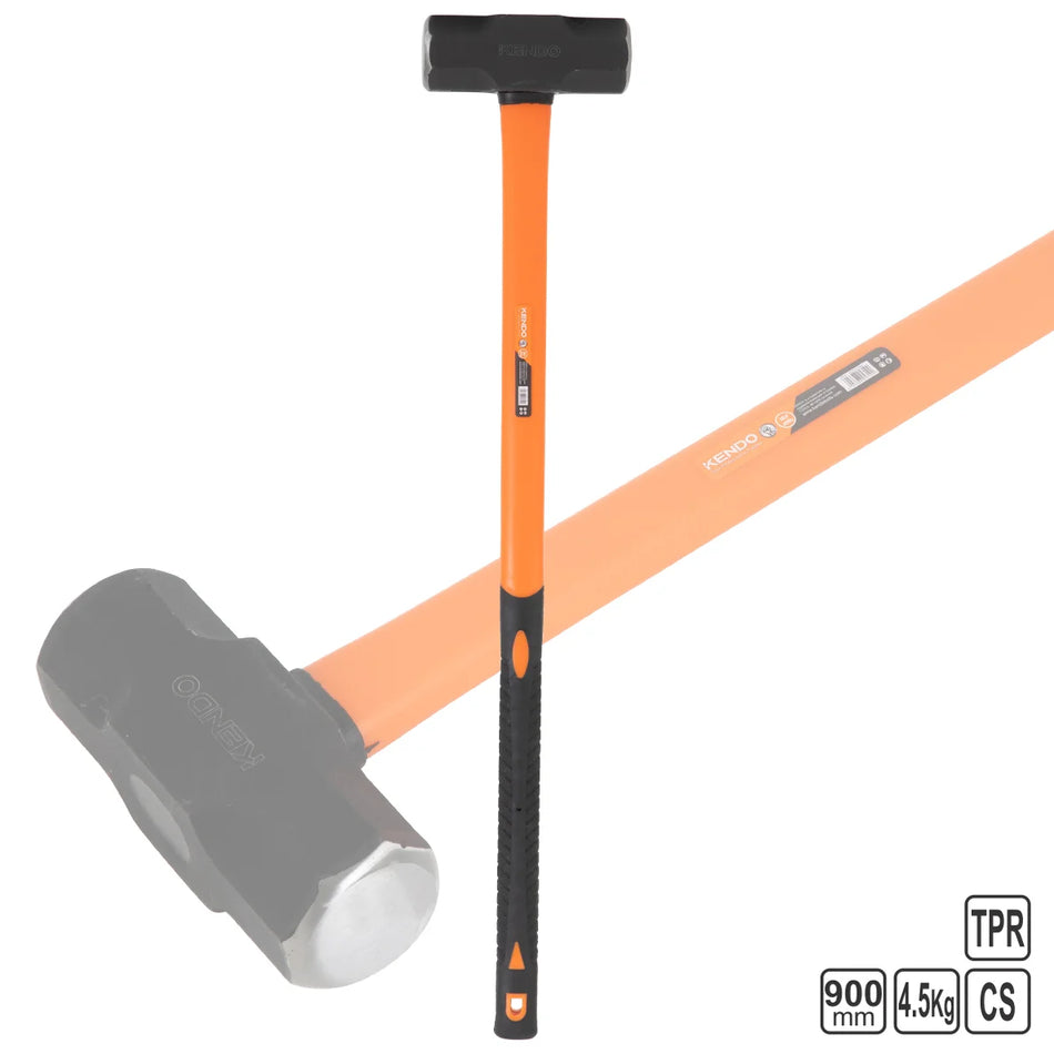 KENDO 25310 Sledge Hammer, Extra Long Handle 4.5kg/10lb