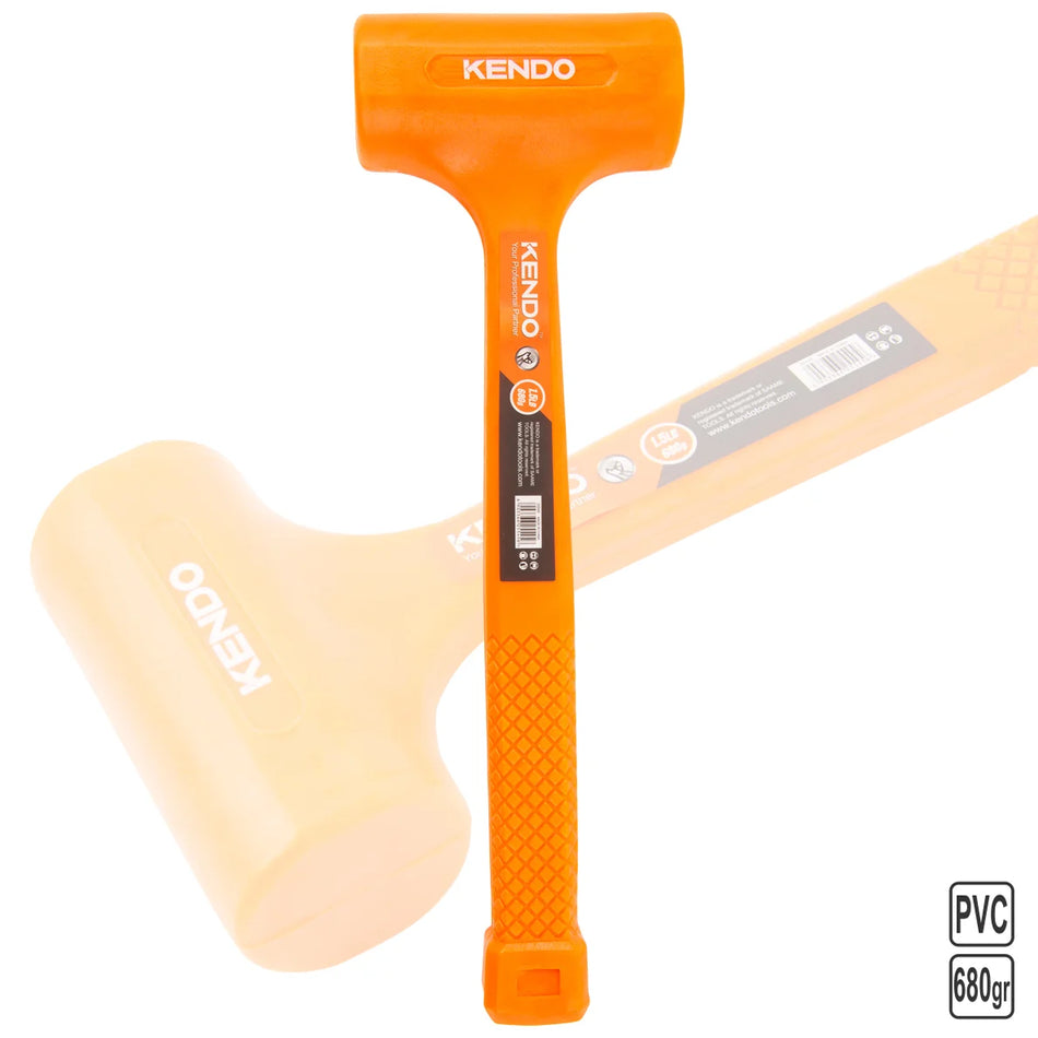 KENDO 25545 PVC Dead Blow Mallet 680gr