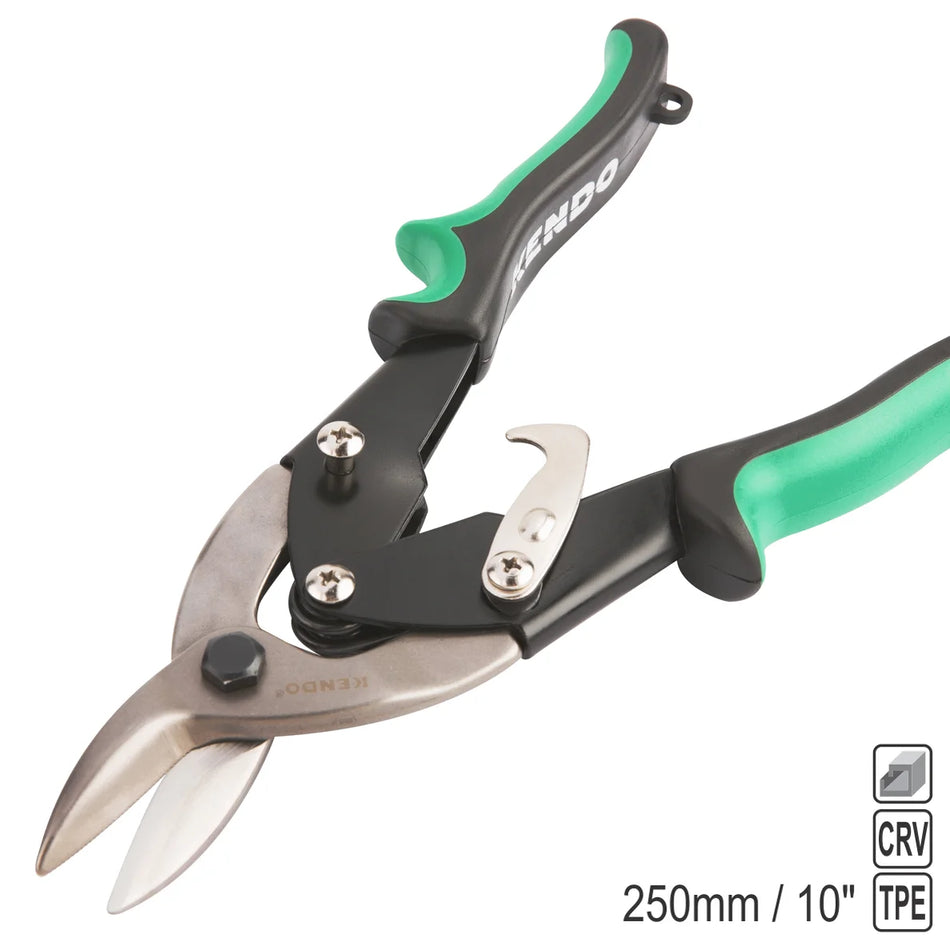 KENDO 30813 Aviation Tin Snips - Right Cut 250mm / 10"