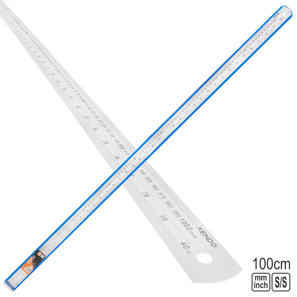 KENDO 35313 Stainless Steel Ruler, 100cm/40"
