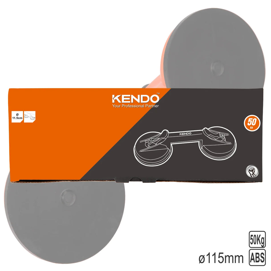 KENDO 40106 Glass Suction 2 Cups 2pc Cups