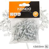 KENDO 50pc Aluminum Rivets