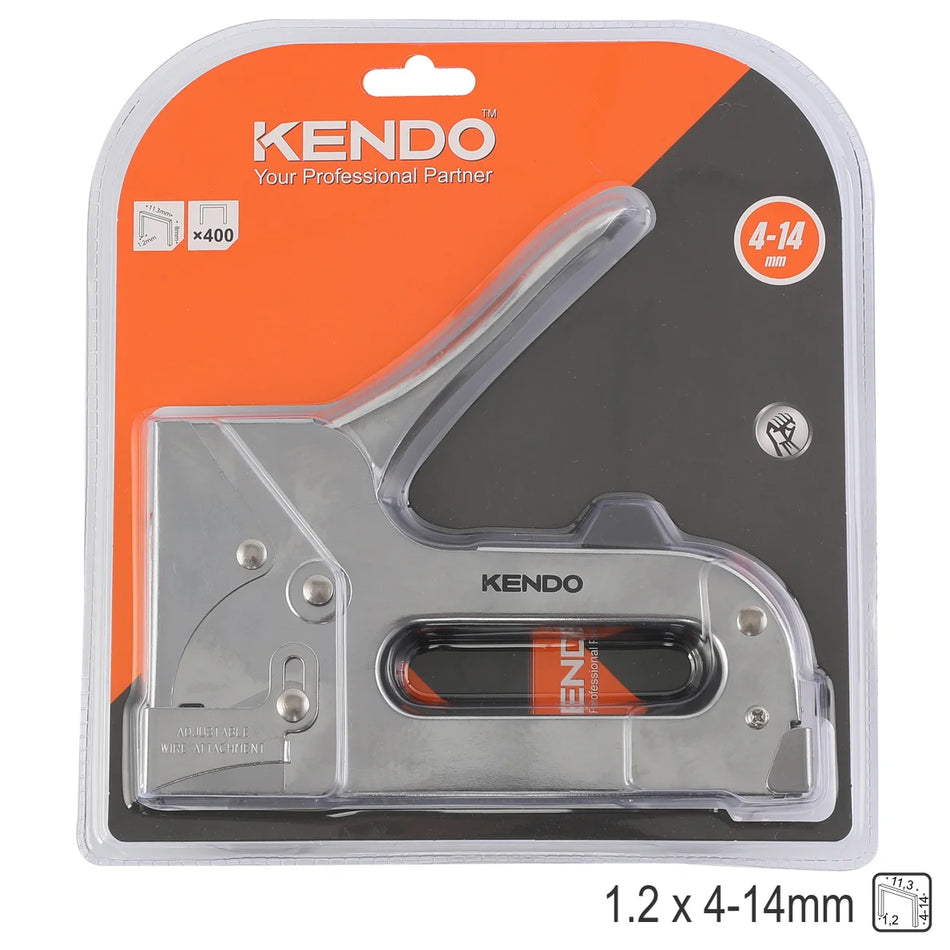 KENDO 45902 Heavy Duty Staple Gun 1.2 x 4-14mm