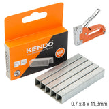 KENDO 1000pc Staples 0.7 x 11.3mm
