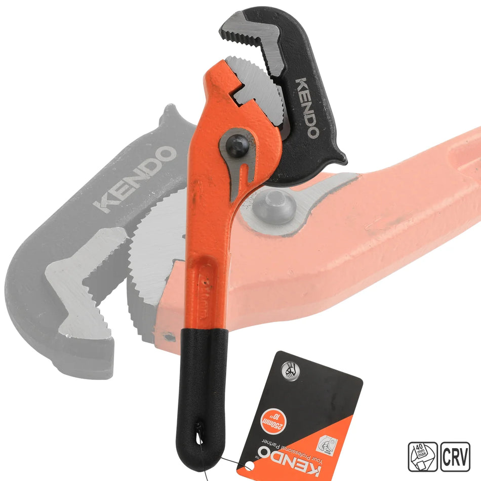 KENDO (198) 50125 Quick-Release Pipe Wrench / Ratchet Pipe