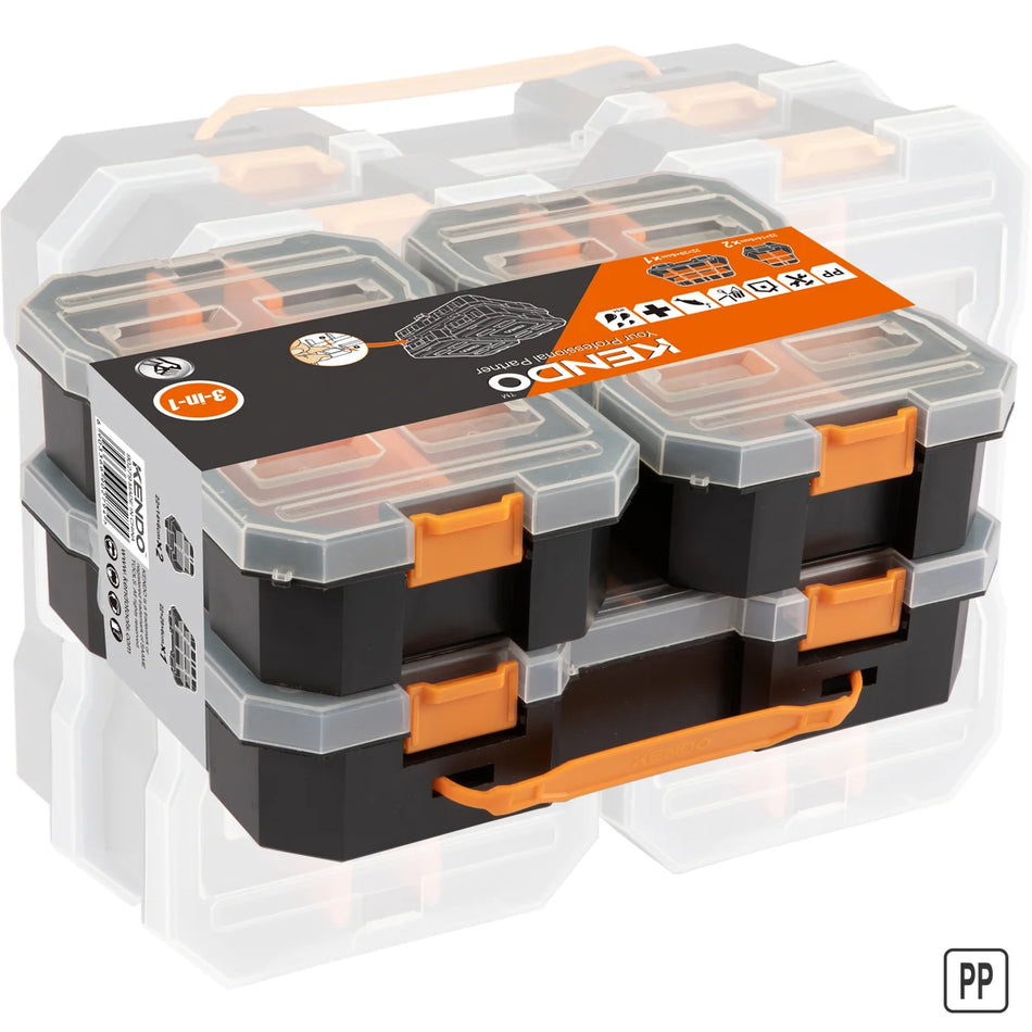 KENDO 90279 3-in-1 Interlockable Organizers