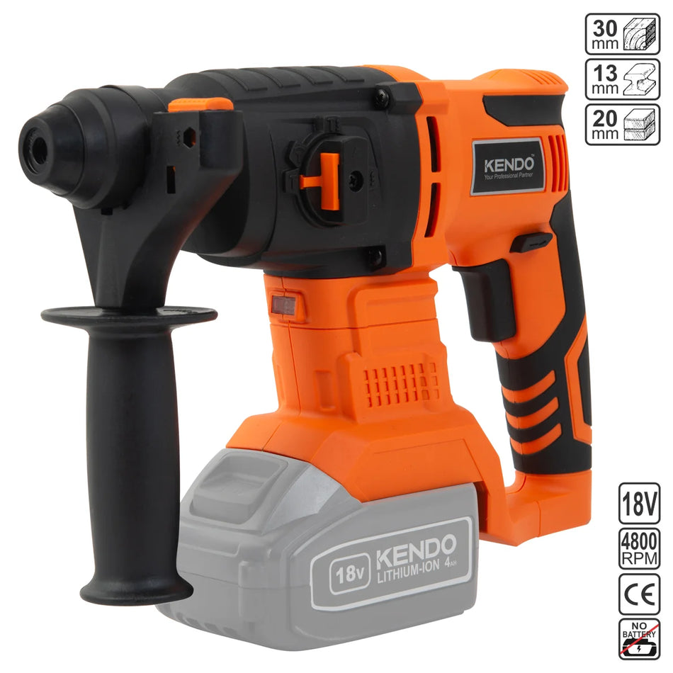 KENDO 96005 CORDLESS ROTARY HAMMER SDS PLUS 18V