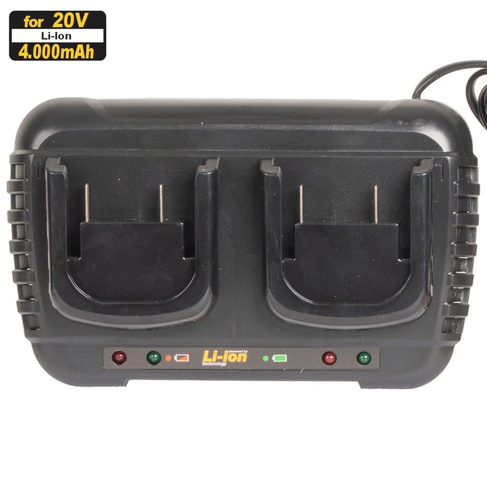 Pro-Craft Dual Charger for 20V Li-ion Batteries - 20/2
