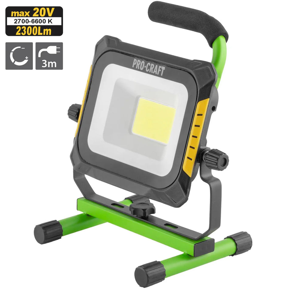 Pro-Craft Cordless LED Floodlight, No Battery - LP20
