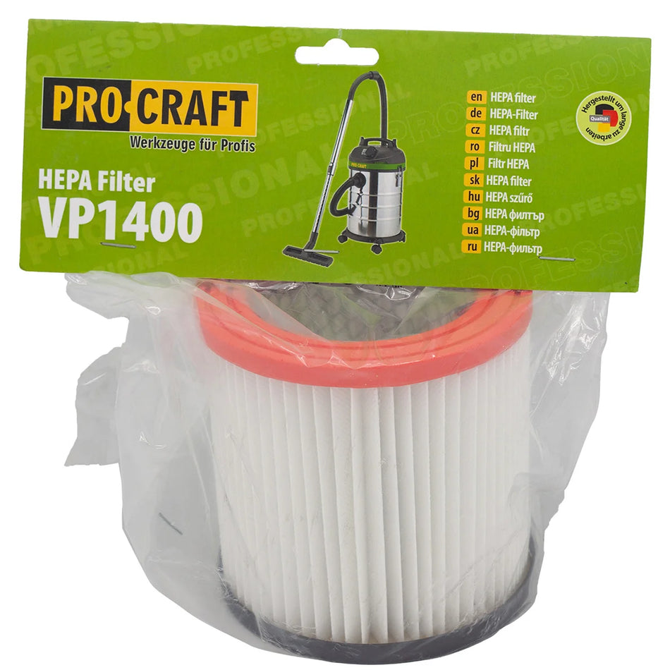 Pro-Craft Premium HEPA Filter for VP1400 Industrial Vacuum (1400W)