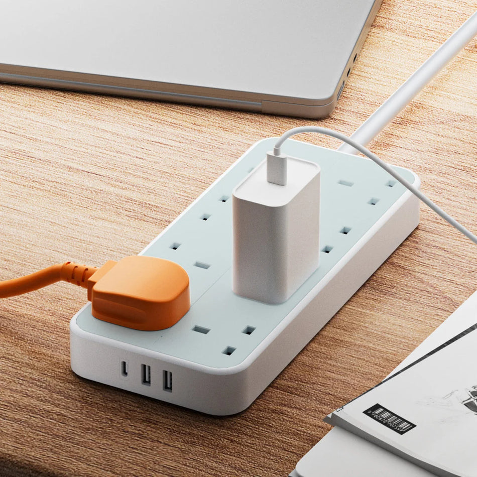 TESSAN 2M Outlet 8 Sockets + 3 USB - TS-204 C