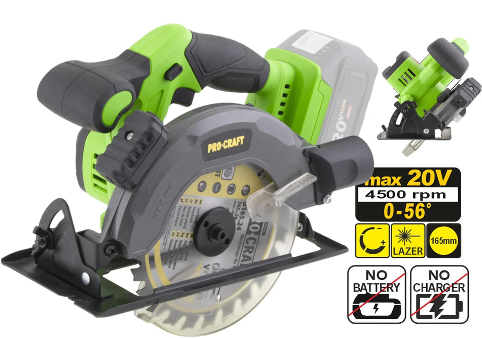 Pro-Craft PCA28bb 20V Cordless Circular Saw