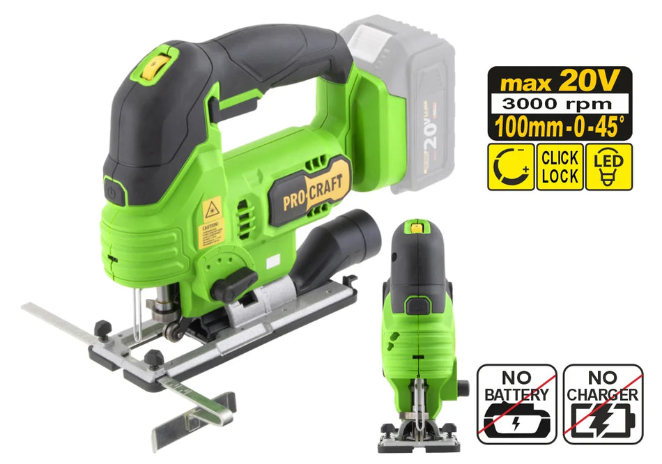 Pro-Craft ST24 20V Cordless Jigsaw with LED Guide