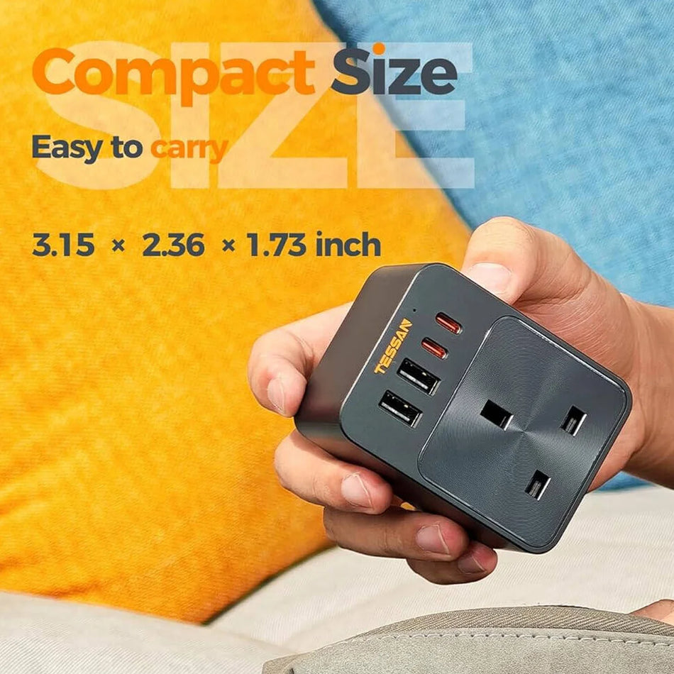 TESSAN Fast Charger Wall Socket + 4 USB - TS-FW01UK00