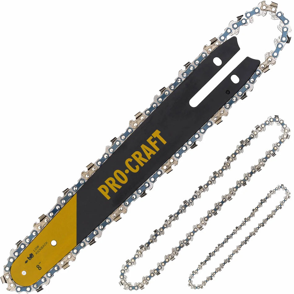 Pro-Craft Saw Bar and 2 Saw Chains Set, 46DL, 20cm - S8