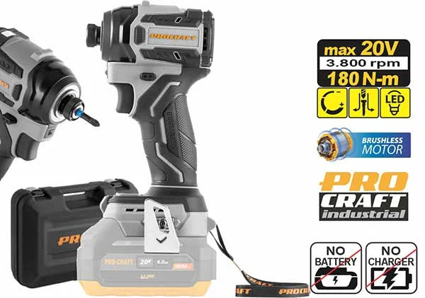 Pro-Craft Cordless Impact Screwdriver Industrial - ID20ABB