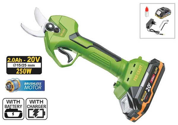 Pro-Craft Cordless Pruning Shears with Battery - ES25Li