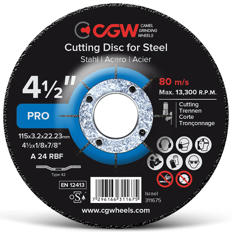 CGW Cutting Discs for Steel (aluminum oxide)