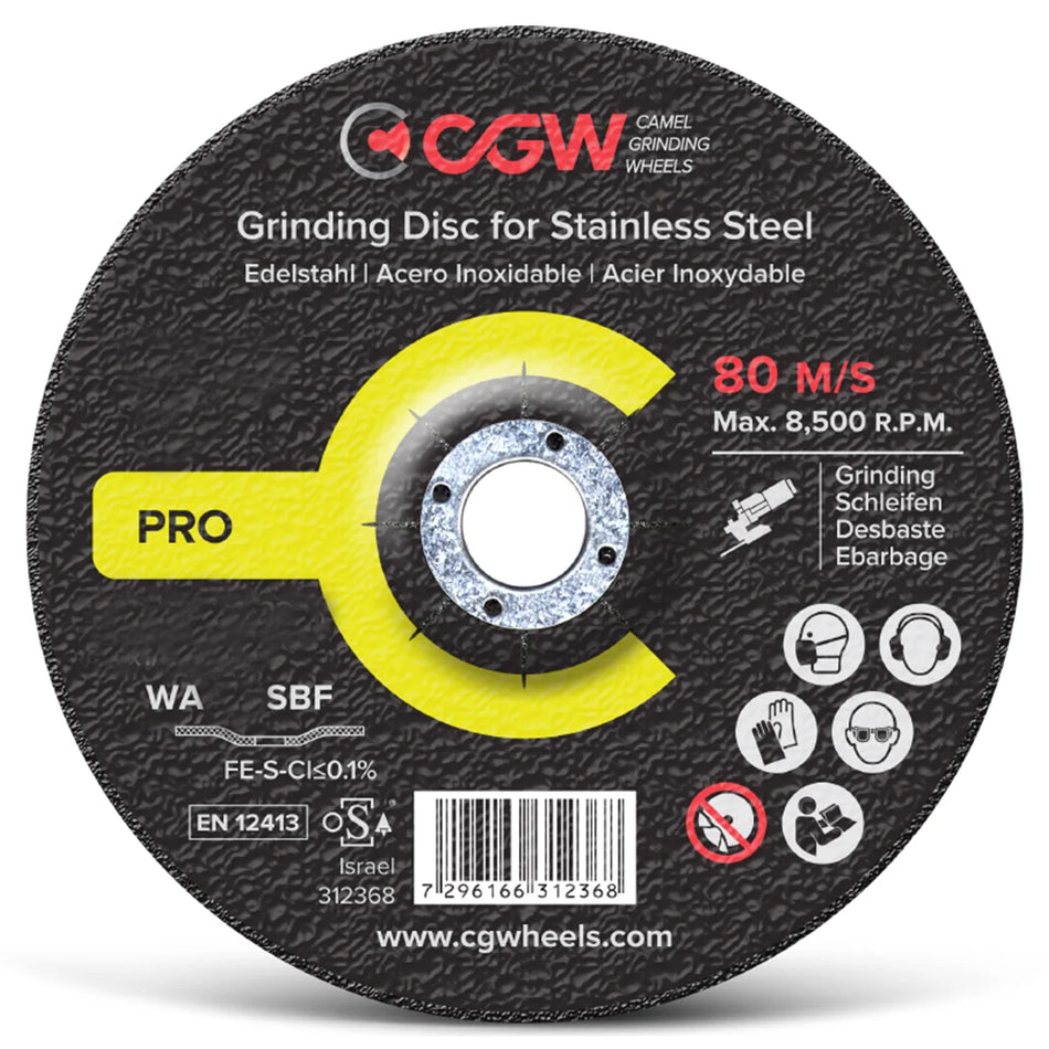 CGW Grinding Discs for Stainless Steel (white aluminum oxide)