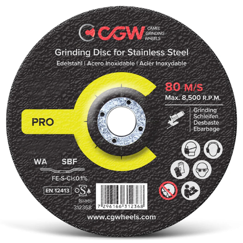 CGW Grinding Discs for Stainless Steel (white aluminum oxide)
