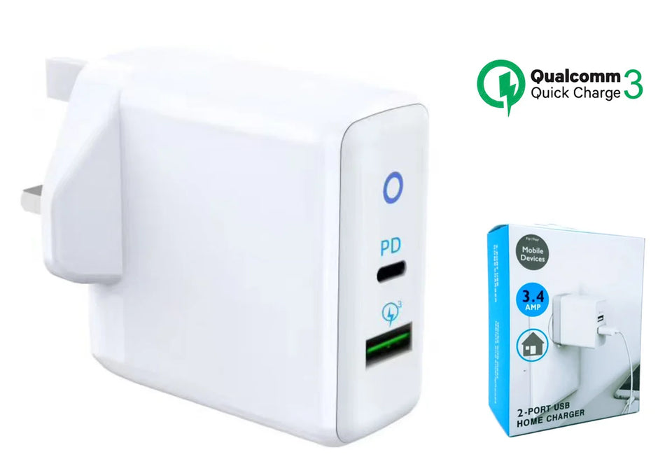 Φορτιστής USB 2 θυρών 38W, 7,2A - 10L