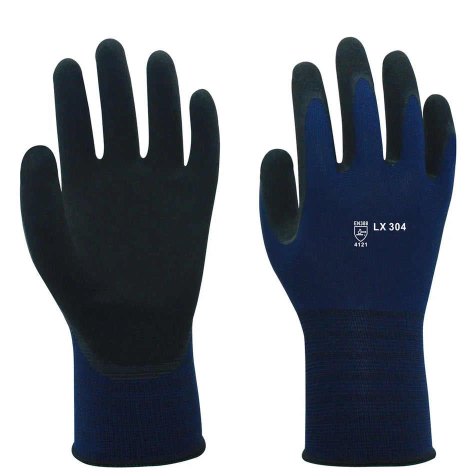 GLOVES Pro-Tekker LX304 POLYESTER WITH BLACK SANDY COATING